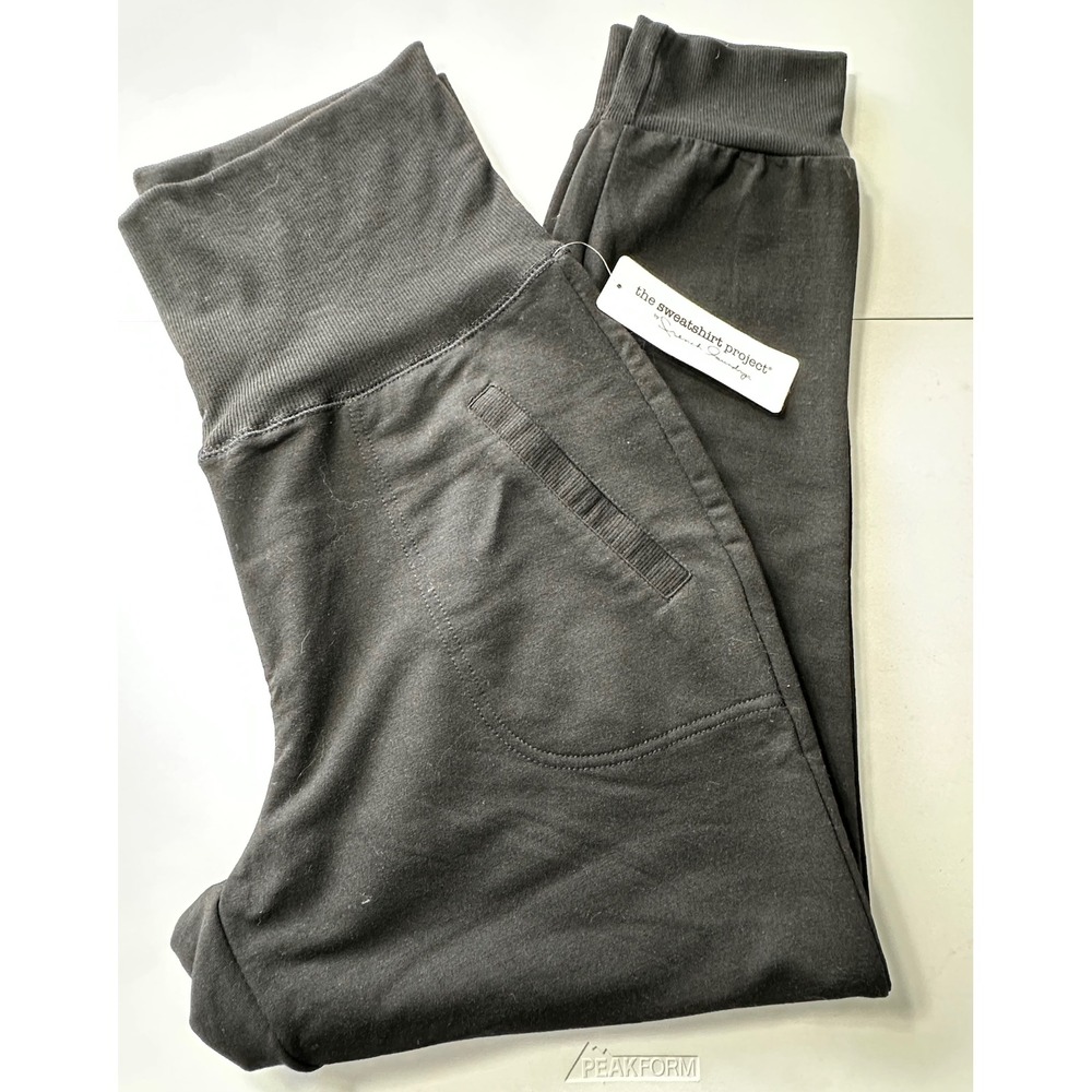 The Sweatshirt Project French Laundry Women Joggers Black L Ribbed Lounge Pants